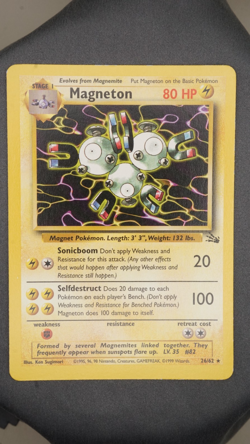 Magneton LP Fossil 26/62 Vintage Pokemon - Image 1