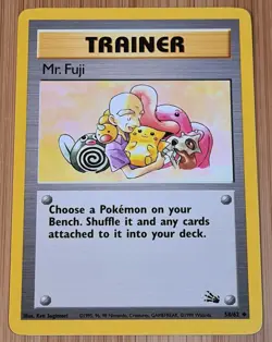 Mr. Fuji # 58/62 Uncommon Trainerkarte Fossil 2000 Pokemon EN Near Mint Vintage - Image 1