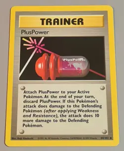 Plus Power # 84/102 Uncommon Basis Set 1999 Pokemon EN Near Mint to Mint Vintage - Image 1