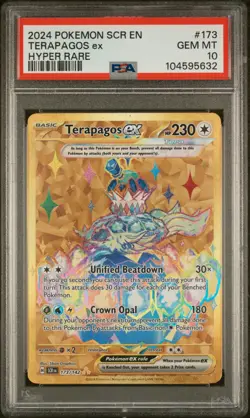 Pokemon TCG Terapagos EX Gold Hyper Rare 173/142 Stellar Crown Gold PSA 10 - Image 1
