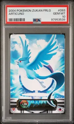 PSA 10 GEM MINT Articuno #093 Carddass Zukan Gold Foil Bandai Pokemon 2004 POP 7 - Image 1