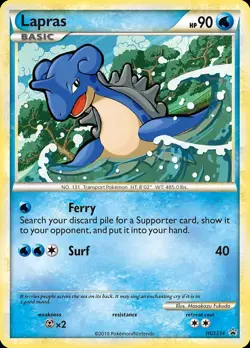 Pokemon Lapras (HGSS14/35) HGSS Black Star Promos LP HOLO - Image 1