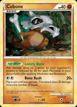 Pokemon Cubone (60/111) HS—Triumphant LP - Image 1