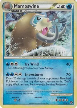 Pokemon Mamoswine (5/113) Triumphant DMG HOLO- Cracked Ice - Image 1