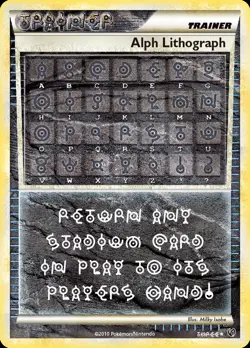 Pokemon Alph Lithograph (THREE/105) Undaunted LP HOLO - Image 1