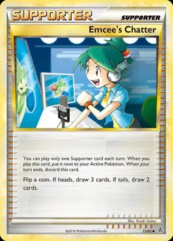 Pokemon Emcee's Chatter (73/109) HS—Unleashed LP - Image 1