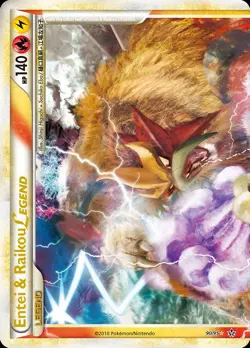 Pokemon Entei & Raikou LEGEND (90/120) Unleashed MP HOLO - Image 1