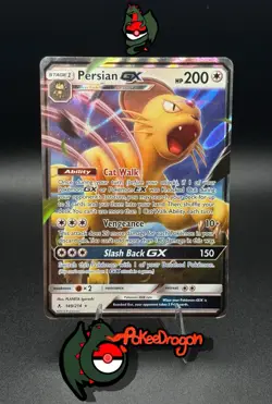 Pokemon TCG - Persian GX #149/214 Unbroken Bonds - Ultra Rare Promo - MP - Image 1