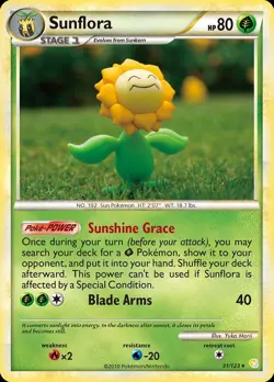Pokemon Sunflora (31/139) HeartGold & SoulSilver LP - Image 1