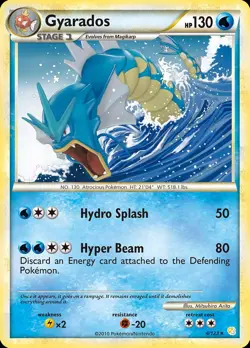 Pokemon Gyarados (4/146) HeartGold & SoulSilver HP REVERSE HOLO - Image 1