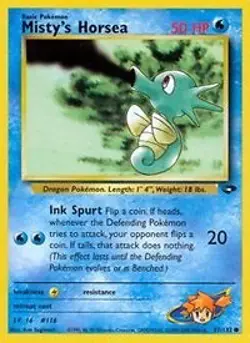 Pokemon Misty's Horsea (87/133) Gym Challenge MP - Image 1