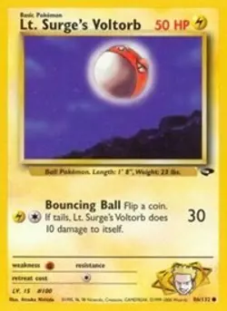 Pokemon Lt. Surge's Voltorb (86/133) Gym Challenge NM - Image 1