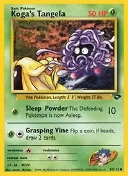 Pokemon Koga's Tangela (81/133) Gym Challenge NM - Image 1