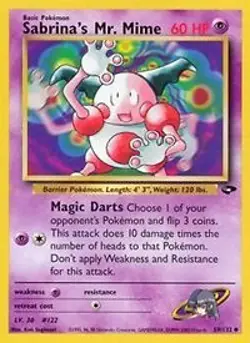 Pokemon Sabrina's Mr. Mime (59/133) Gym Challenge MP - Image 1