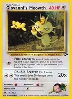 Pokemon Giovanni's Meowth (43/133) Gym Challenge NM - Image 1