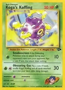 Pokemon Koga's Koffing (48/133) Gym Challenge LP - Image 1