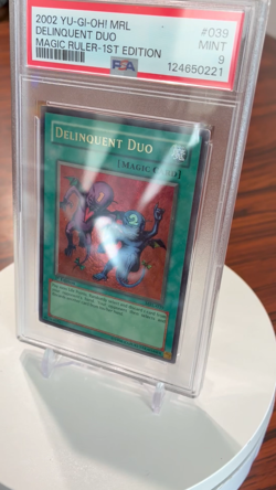 2002 Yu-Gi-Oh! MRL-039 1st Edition Delinquent Duo - PSA 9 MINT - Image 2