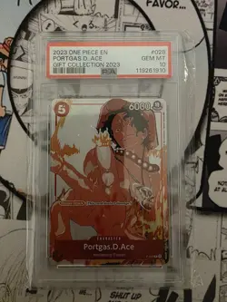 2023 One Piece Portgas D. Ace PSA 10 GEM MINT | Gift Collection Alt Art #028 - Image 1
