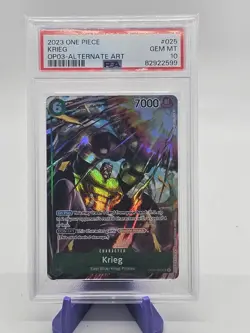 One Piece TCG Pillars Of Strength Krieg OP03-025 Alt Art PSA 10 - Image 1