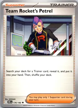 Team Rocket's Petrel 176/182 Sv10: Destined Rivals Regular - Pokemon TCG - NM - Image 1