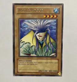 Yugioh Aqua Madoor 2002 LOB-027 Rare Unlimited Edition MP - Image 1