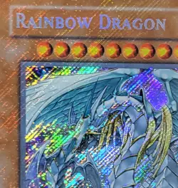 Yugioh Rainbow Dragon TAEV-EN006 1st Edition Secret Rare Holo Bleed PSA 9 Mint - Image 2