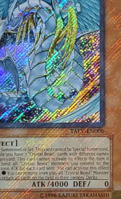 Yugioh Rainbow Dragon TAEV-EN006 1st Edition Secret Rare Holo Bleed PSA 9 Mint - Image 4