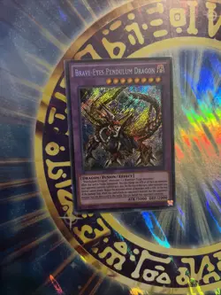 Yugioh Brave-Eyes Pendulum Dragon RATE-EN039 Secret Rare NM - Image 1