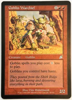 Goblin Warchief 97 Magic Scourge 2003 MTG Magic The Gathering LP Card B - Image 1