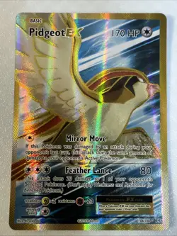 Pokemon Pidgeot-EX TCG Evolutions Full Art Holo Card 104/108 Ultra Rare - Image 1
