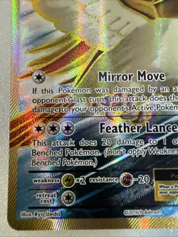 Pokemon Pidgeot-EX TCG Evolutions Full Art Holo Card 104/108 Ultra Rare - Image 3