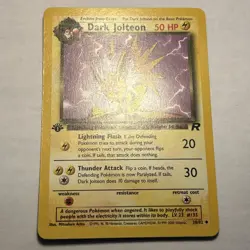 Pokemon TCG Dark Jolteon 38/82 1st Edition Non Holo Card Team Rocket Vintage NM - Image 3