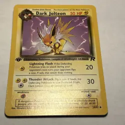 Pokemon TCG Dark Jolteon 38/82 1st Edition Non Holo Card Team Rocket Vintage NM - Image 4
