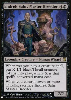 MTG Magic the Gathering Endrek Sahr, Master Breeder (768/1104) The List NM - Image 1