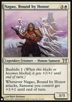MTG Magic the Gathering Nagao, Bound by Honor (658/740) The List LP - Image 1