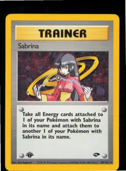 Sabrina 110/132 Rare Gym Challenge Pokemon 1st Edition Moderately Played - Image 1