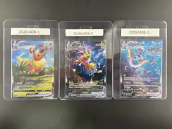 Pokemon Chinese 3PC Card Jolteon Flareon Vaporeon VMAX CSHC-003 006 009 SET UM - Image 1