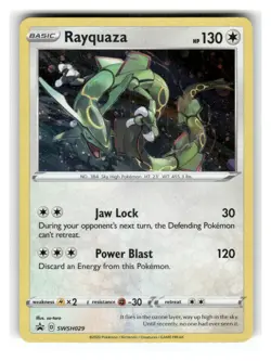 Rayquaza SWSH029 Holo Promo Sword & Shield Promo Pokemon Lightly Played - Image 1