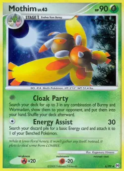 Pokemon Mothim (6/117) Arceus LP HOLO - Image 1