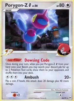 Pokemon Porygon-Z G (26/117) Arceus NM REVERSE HOLO - Image 1