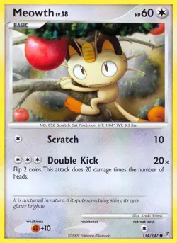 Pokemon Meowth (114/176) Supreme Victors NM - Image 1