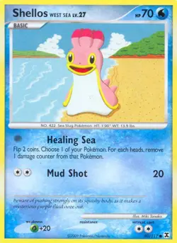 Pokemon Shellos West Sea (80/120) Rising Rivals LP - Image 1