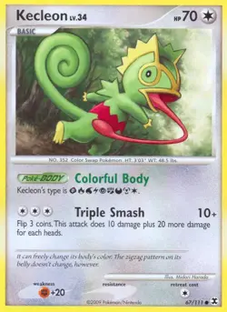 Pokemon Kecleon (67/129) Rising Rivals LP - Image 1