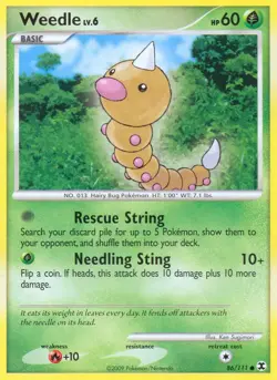 Pokemon Weedle (86/129) Rising Rivals LP - Image 1