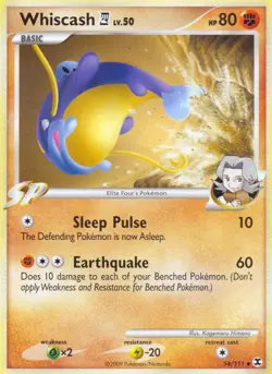 Pokemon Whiscash E4 (54/131) Rising Rivals LP - Image 1