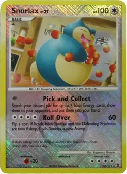 Pokemon Snorlax (league promo) (33lp/131) Rising Rivals MP REVERSE HOLO - Image 1