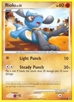 Pokemon Riolu (91/140) Platinum LP - Image 1