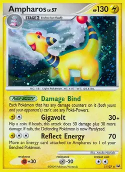 Pokemon Ampharos (1/147) Platinum DMG HOLO - Image 1