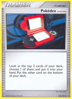 Pokemon Pokedex HANDY910is (114/143) Platinum LP REVERSE HOLO - Image 1