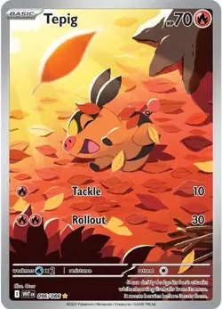 Pokemon Tepig (96/325) White Flare NM HOLO - Image 1